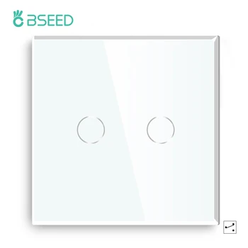 BSEED Light Touch Stikalo 1/2/3Gang 2Way Steno Tipalo Stikala EU Standard Kaljeno Kristalno Plošča Modra Osvetlitev Na Off