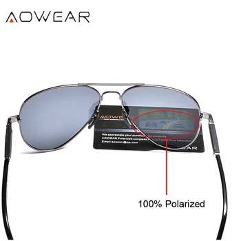AOWEAR Klasičnih Letalskih Polarizirana sončna Očala Moških Retro Vožnjo Pilotni sončna Očala Moški UV400 Prostem Odtenki Očala Gafas De Sol