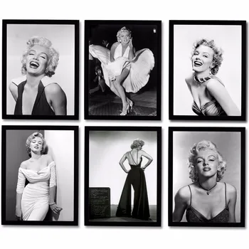 Marilyn Monroes Stenske Slike Za Spalnico Film Plakatov In Fotografij Wall Art Platno Slikarstvo Home Decor Črno Bela Slika Natisne