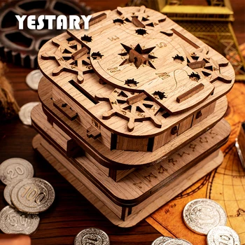 YESTARY 3D Lesene Igrače Puzzle Igre Možganov Teaser Visoko Težave Skrivnostno Škatlo Jigsaw Puzzle Igrača Za Odrasle Otroke Darilo
