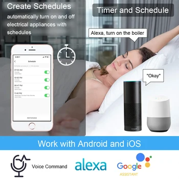 Zigbee / Wifi odklopnika Smart Časovnik za Vklop Rele 32A 50A, Tuya / Smart Life / eWelink App, Podporo Alexa googlova Domača stran