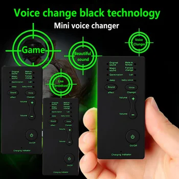 Vroči Mikrofon Mini Voice Changer 7 Zvok Changeing Načini Slušalke, Mikrofon za Telefon Voice Changer Adapter za PUBG igre na Srečo