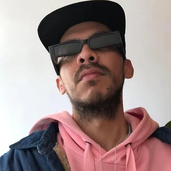 Pravokotnik Punk Letnik Človek Sončna Očala Modne Blagovne Znamke Oblikovalec Retro Sončna Očala Moški Majhen Okvir Hip Hop Oculos De Sol