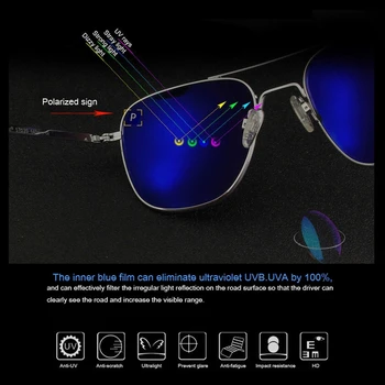 Letalski AO Polarizirana sončna Očala Moške blagovne Znamke Oblikovalec Letnik Ameriške Vojske, Vojaški Pilot, sončna Očala Ženska Voznika lampshade