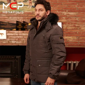 MGP moška zimska jakna dolgo jakno modno jakno plašč moški navzdol v kombinaciji klobuk