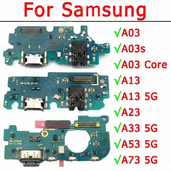 Originalno Polnjenje Odbor Za Samsung Galaxy A13 A23 A33 A53 A73 5G A03 Jedro A03s Usb Priključek za Polnjenje Vrata Plošča PCB Dock Deli