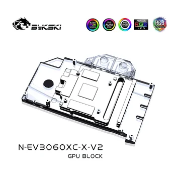Bykski Polno Kritje GPU Hladilne Vode RGB Blok z Backplate za EVGA RTX 3060 TI XC N-EV3060XC-X-V2
