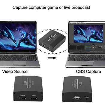 4K 60hz Loop Out HDMI Zajemanje Kartico Avdio Video Snemanje Plošče v Živo Pretakanje USB 2.0 1080p Grabežljivac za PS4 Igra DVD Kamere