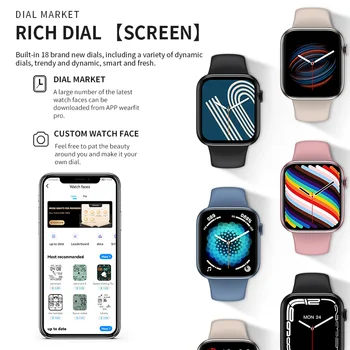 LWO HW57 Pro Smartwatch Serije 7 Moških NFC Klic Funkcije Watch Brezžično Polnjenje Fitnes Ženske Pametno gledati 2022 Za android I0S
