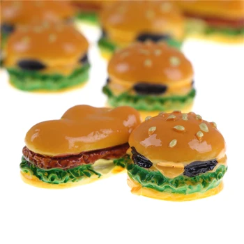 2 KOS Mini Hamburgerje Miniaturni Hrane Figur Anime Akcijska Figura, Igrače Za Dom Vrt Dekor Oprema DIY