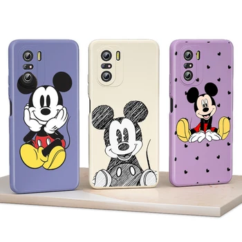 Tekoče Silikona Mehko Kritje Kul Mickey Mouse Za Xiaomi Redmi 9 9A 9AT 9C 9T 8 8A 7 10X K40 K30 K30S Prime Telefon Primeru