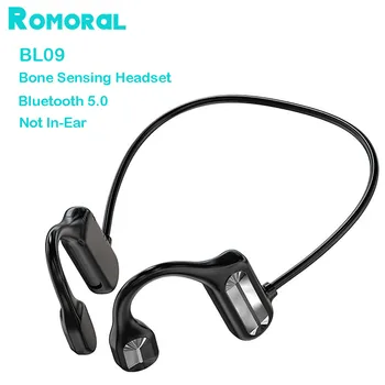 Romoral BL09 Kostne Prevodnosti Slušalke Bluetooth 5.2 Nepremočljiva Športne Slušalke Zmanjšanje Hrupa Slušalke 3D Stereo Zvok