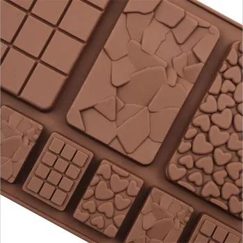 9 Lukenj Silikonsko Plesni Čokolado Vaflji Peko Orodja Non-Stick Ljubezen Srce Torto Plesni Jelly Candy 3D DIY Plesni Kuhinjski Pribor