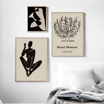 Henri Matisse Abstraktne Linije, Minimalističen Wall Art Platno Slikarstvo Nordijska Plakatov In Fotografij Stenske Slike Za Dnevna Soba Dekor