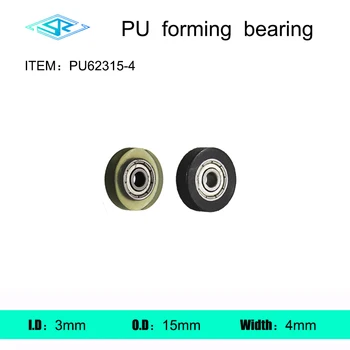 Proizvajalec dobavlja zunanji navoj povezavo PU62315-4 poliuretan oblikovani nosijo POM plastiko prevlečenih nosijo BS62315-4