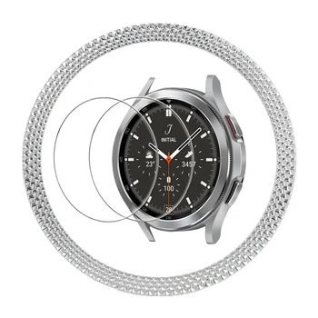 Zaščitnik zaslon Kaljeno Steklo za Samsung Galaxy Watch4 Klasičnih 42mm 46mm Plošče Tesnilo za Galaxy Watch3 41mm 45mm Zaščitna