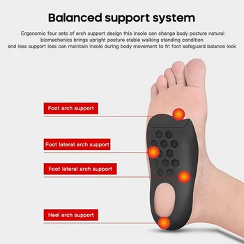 1Piar Flatfoot Orthotics Vložki Unisex Ortopedskih Regulator Podpora Narti Ortopedski Vložek O-Oblikovane Noge Flatfoot Korektor Pad